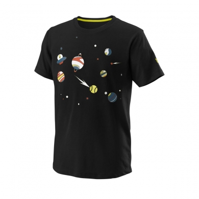 Wilson Tennis Tshirt Planetary Tech (Cotton Blend) black Boys